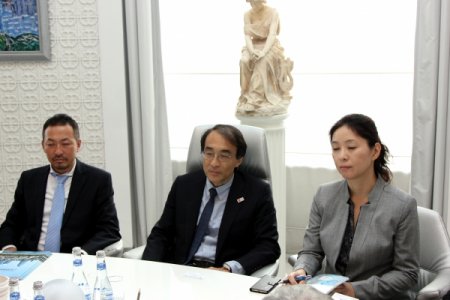 Mədəniyyət və turizm naziri Əbülfəs Qarayev Yaponiya turizm sənayesinin nümayəndələrini qəbul edib