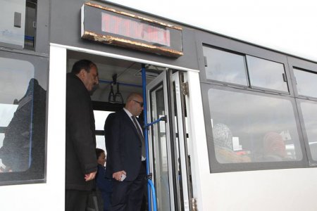 Nəqliyyat agentliyinin direktoru avtobusları şəxsən yoxladı