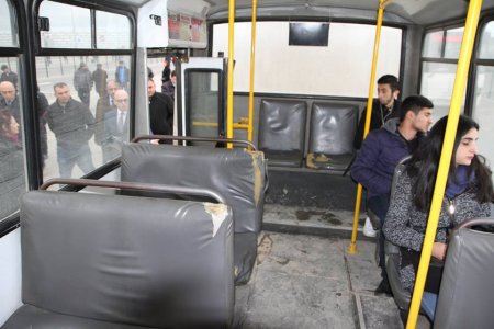 Nəqliyyat agentliyinin direktoru avtobusları şəxsən yoxladı