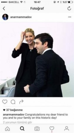 Ziya Məmmədovun oğlu Donald Trampı belə təbrik etdi