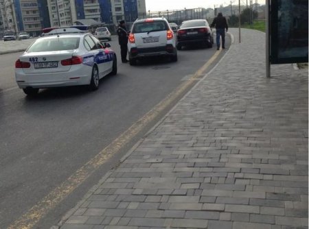 Yol polisi sürücünü cərimə etmək üçün özü qaydaları pozdu