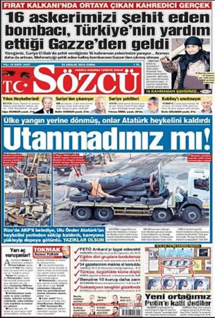 Türkiyədə Atatürkün heykəlini yıxdılar