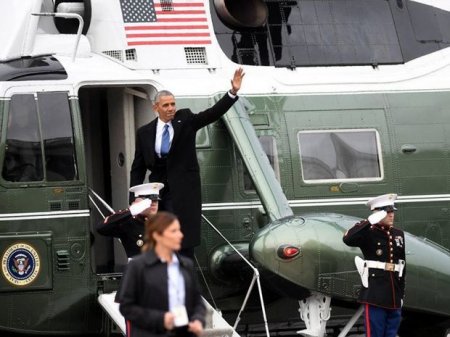 Barak Obama Vaşinqtonu tərk edib