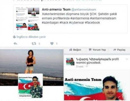 Şəhidimizin şəkili ermənilərin profilində