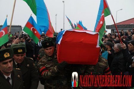 Naxçıvanda şəhid Tural Haşımlı böyük izdihamla qarşılandı