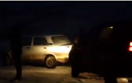 Şamaxıda maşınlar yolda qaldı