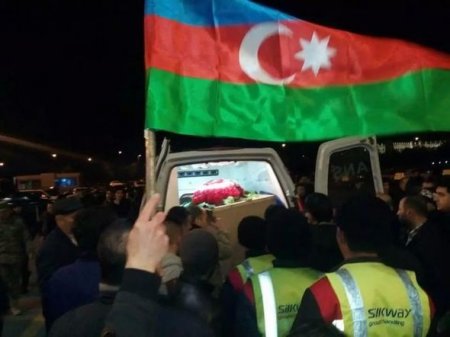Naxçıvanda şəhid Tural Haşımlı böyük izdihamla qarşılandı