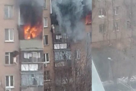 Moskvada qadın yanmamaq üçün özünü 8-ci mərtəbədən atdı