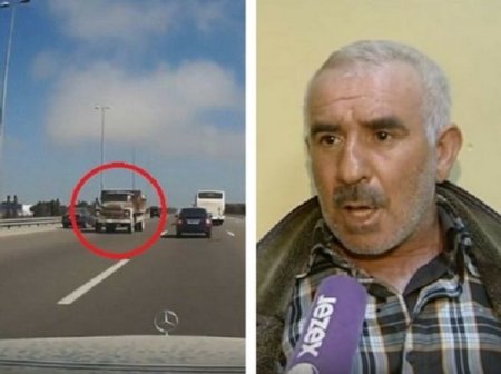 Avtomagistralda yük maşını ilə “şou” göstərən sürücü: Əcəb eləmişəm...
