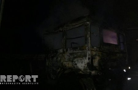 Lənkəranda İran “TIR”ları yanıb