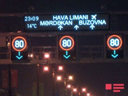 Bakıda yağışdan sonra yolları su basıb, sürət aşağı salınıb