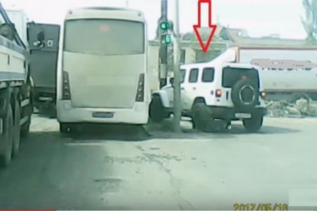 Bakıda yol hərəkəti qaydalarını saymayan sürücü peyda oldu