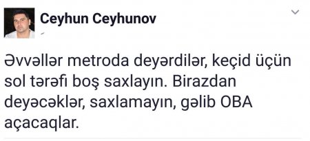 Facebookda "Oba" market gündəm oldu