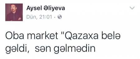 Facebookda "Oba" market gündəm oldu