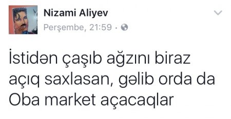Facebookda "Oba" market gündəm oldu
