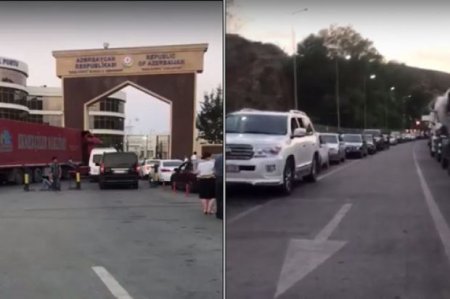 Gürcüstan sərhədində böyük tıxac – “Bizə zülm edirlər”
