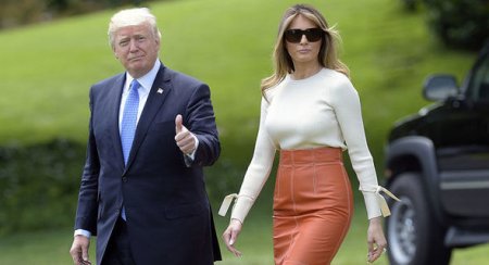 Melaniya Trampın eynəkləri müzakirələrə səbəb oldu