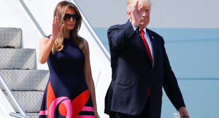 Melaniya Trampın eynəkləri müzakirələrə səbəb oldu