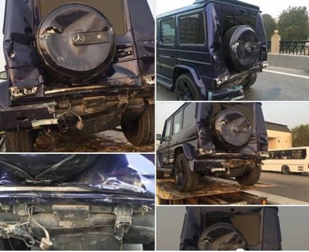 Bakıda ekstrasens "Gelandewagen"lə qəzaya düşdü