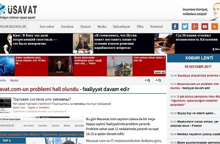 Musavat.com-un problemi həll olundu - fəaliyyət davam edir
