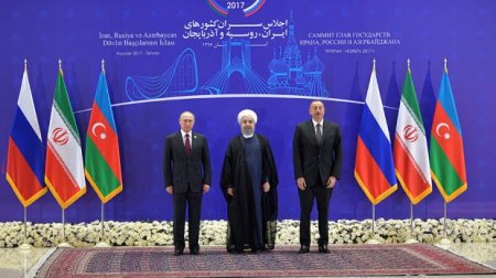 Putin Əliyev və Ruhani ilə görüşdən sonra: “Bu o demək deyil ki, biz rəqabət aparmalıyıq...”