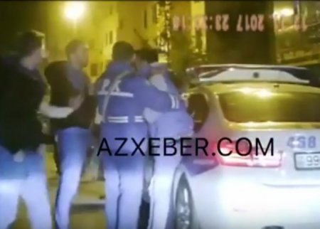 DYP əməkdaşları ilə sürücü arasında əlbəyaxa dava: 