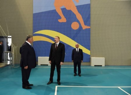 İlham Əliyev Ağcabədi Olimpiya İdman Kompleksinin açılışını edib