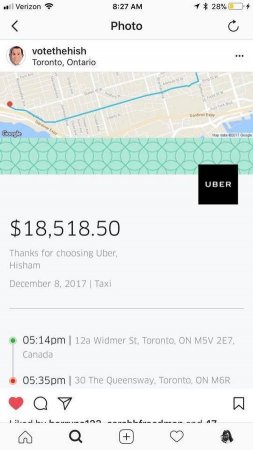  "Uber" taksi 10 kilometrlik məsafəyə 24 min manat aldı 