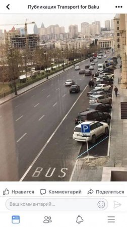 Yalnız Bakıda: Avtobus üçün zolağı ödənişli dayanacağa çevirdilər
