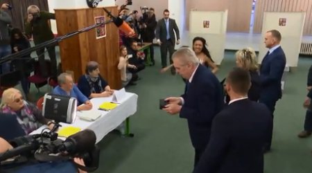 “Femen”in yarıçılpaq fəalı Çexiya prezidentinə hücum etdi