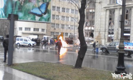 Bakıda partlayış baş verən ərazidə kuryoz hadisə: Siqaret yandırdı, yanğın başladı 