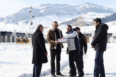 İlham Əliyev Qusardakı “Şahdağ” qış-yay turizm kompleksində