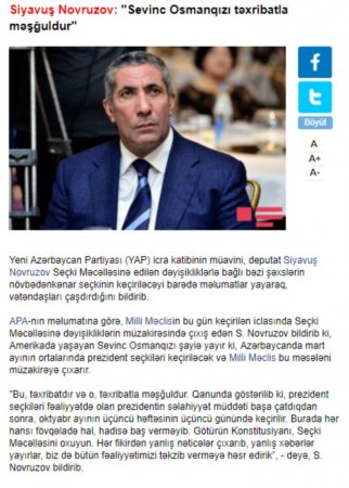 Siyavuş Novruzov növbədənkənar seçkilərə belə üsyan etmişdi