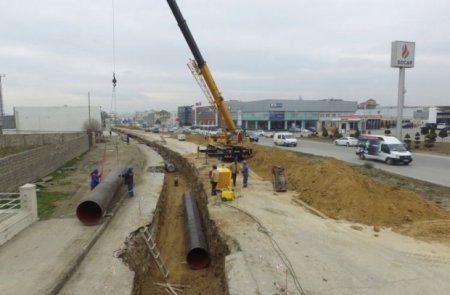 Babək prospektində su xətlərinin dəyişdirilməsi may ayına qədər davam edəcək