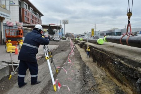 Babək prospektində su xətlərinin dəyişdirilməsi may ayına qədər davam edəcək