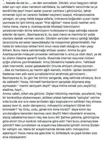 Mirşahin: Qadın bilmirlər, qız bilmirlər, küçə söyüşlərinin biri bir qəpiyədir!