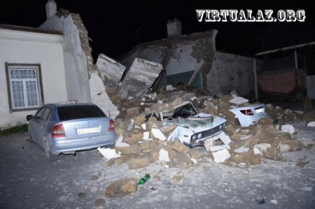 Bakıda bina uçdu, maşınlar dağıntı altında qaldı