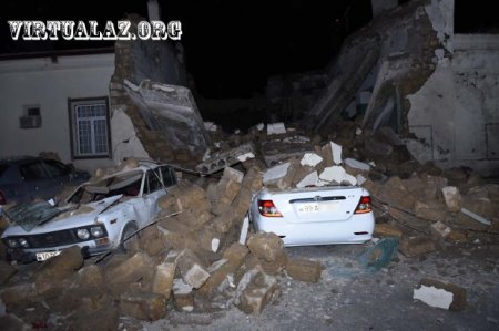 Bakıda bina uçdu, maşınlar dağıntı altında qaldı