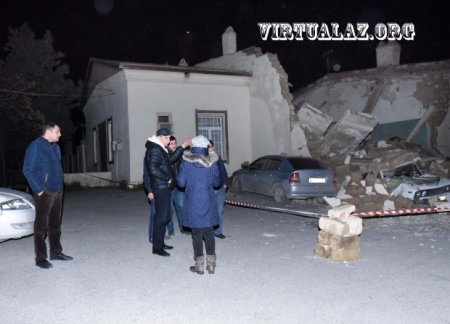 Bakıda bina uçdu, maşınlar dağıntı altında qaldı
