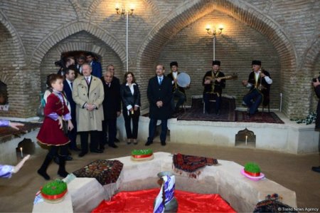 Nazir və səfir Qubada tarixi Gümbəzli hamamın açılışında