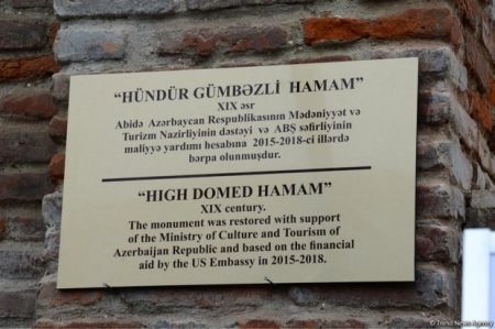 Nazir və səfir Qubada tarixi Gümbəzli hamamın açılışında