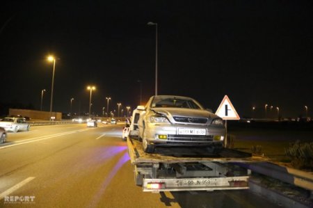 Bakıda baş vermiş ağır yol qəzasında iki nəfər xəsarət alıb