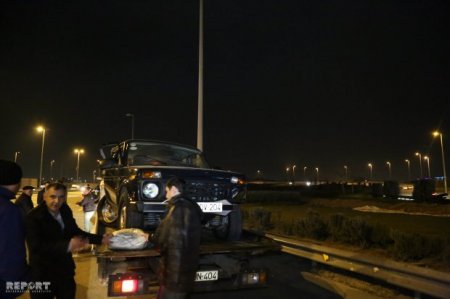 Bakıda baş vermiş ağır yol qəzasında iki nəfər xəsarət alıb
