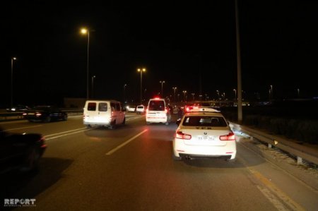 Bakıda baş vermiş ağır yol qəzasında iki nəfər xəsarət alıb