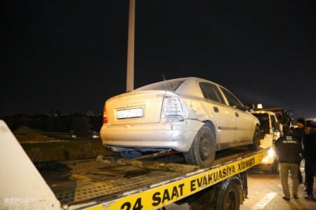 Bakıda baş vermiş ağır yol qəzasında iki nəfər xəsarət alıb