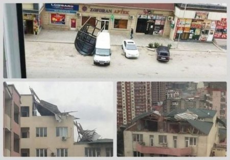 Güclü külək Bakıda və Abşeronda fəsadlar törətdi