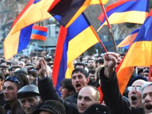 Yerevanda daha bir etiraz aksiyası keçirilir