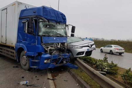 İlqar Qurbanov Samsunda TIR-ı aşırdı , Azərbaycana gətirilən 25 ton boya yola töküldü