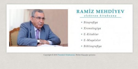Ramiz Mehdiyev öz saytını açdı