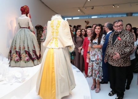 Leyla Əliyeva "Moda məkanı" sərgisinin açılışında iştirak edib